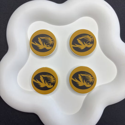 NCAA Team Logo Silicone Focal Beads - Collegiate Series for DIY Beadable | DIY Sports Fan Bracelet & Keychain Craft Bead