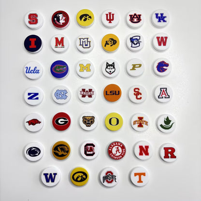 NCAA Team Logo Silicone Focal Beads - Collegiate Series for DIY Beadable | DIY Sports Fan Bracelet & Keychain Craft Bead