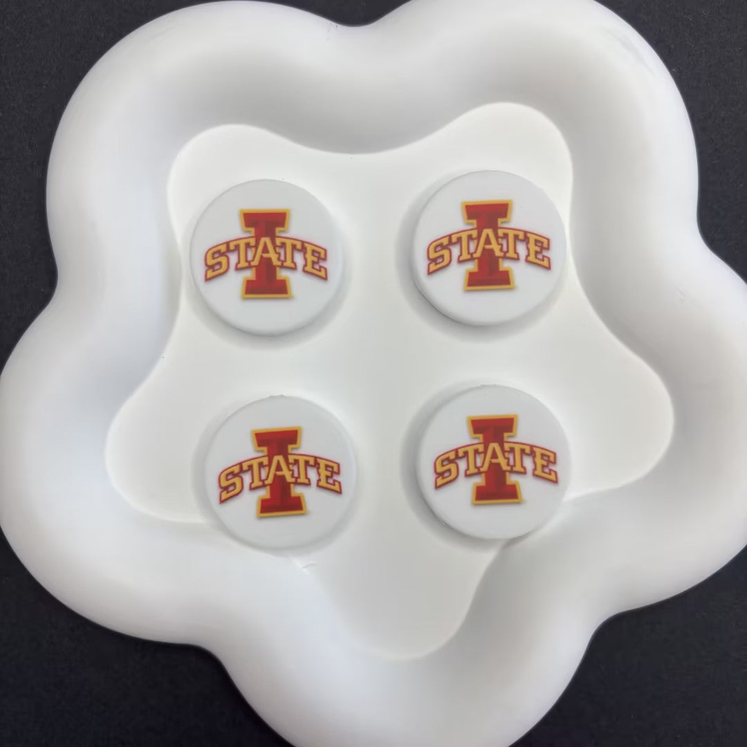NCAA Team Logo Silicone Focal Beads - Collegiate Series for DIY Beadable | DIY Sports Fan Bracelet & Keychain Craft Bead