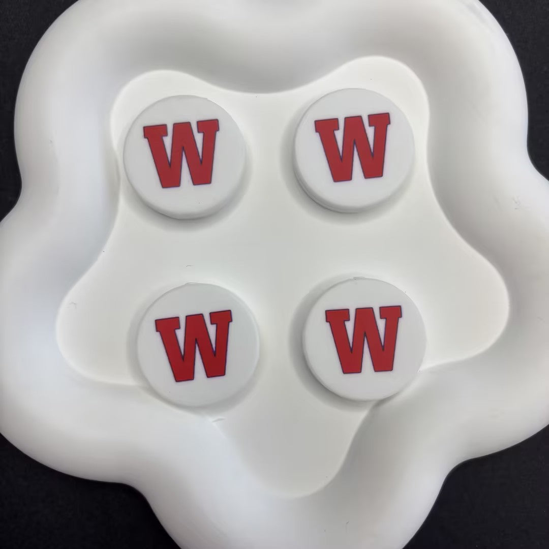 NCAA Team Logo Silicone Focal Beads - Collegiate Series for DIY Beadable | DIY Sports Fan Bracelet & Keychain Craft Bead