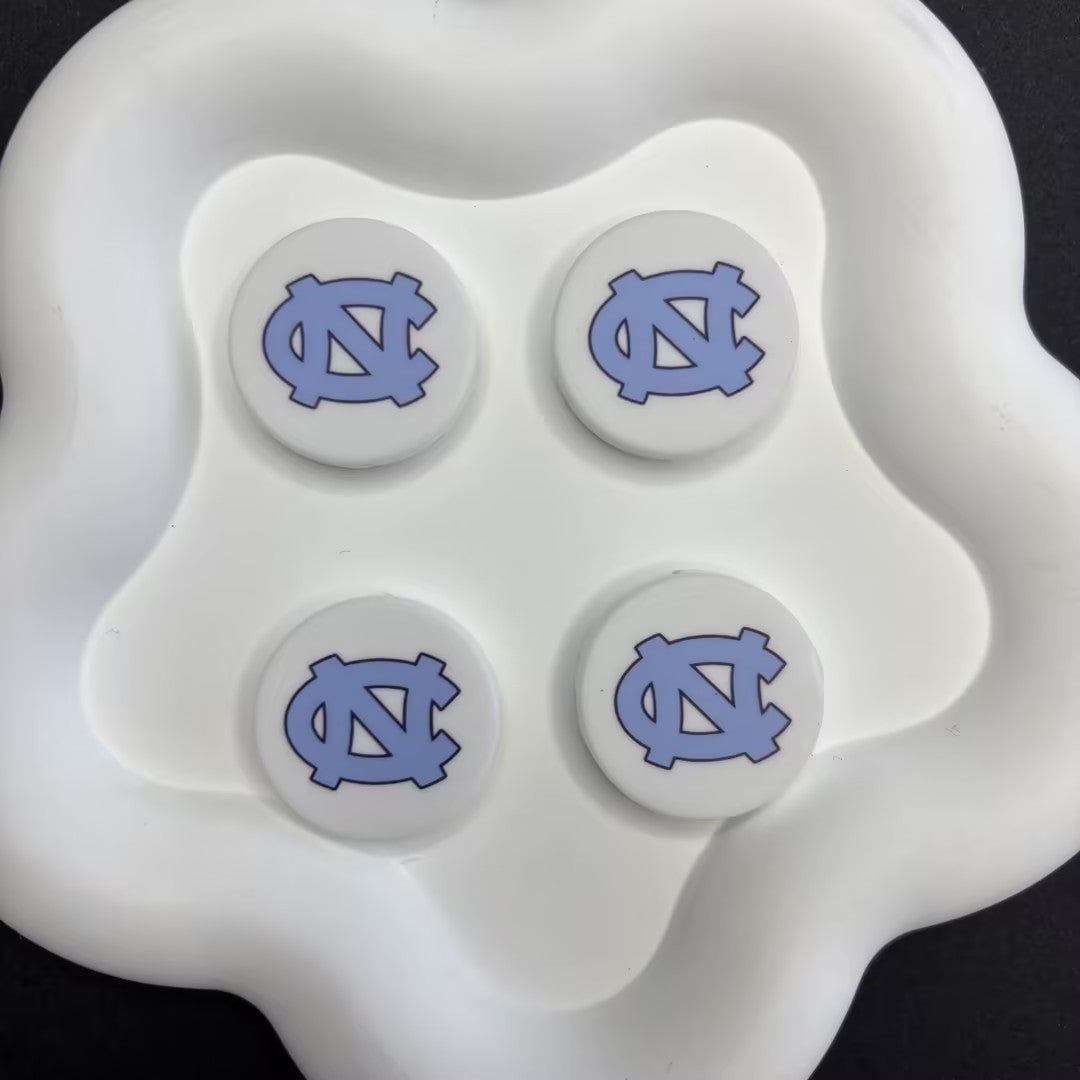 NCAA Team Logo Silicone Focal Beads - Collegiate Series for DIY Beadable | DIY Sports Fan Bracelet & Keychain Craft Bead