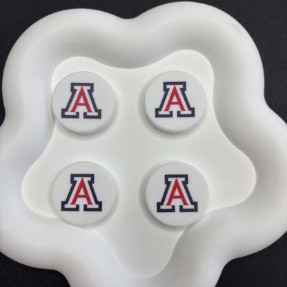 NCAA Team Logo Silicone Focal Beads - Collegiate Series for DIY Beadable | DIY Sports Fan Bracelet & Keychain Craft Bead