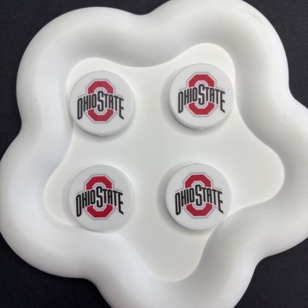 NCAA Team Logo Silicone Focal Beads - Collegiate Series for DIY Beadable | DIY Sports Fan Bracelet & Keychain Craft Bead