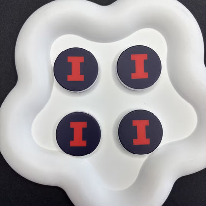NCAA Team Logo Silicone Focal Beads - Collegiate Series for DIY Beadable | DIY Sports Fan Bracelet & Keychain Craft Bead