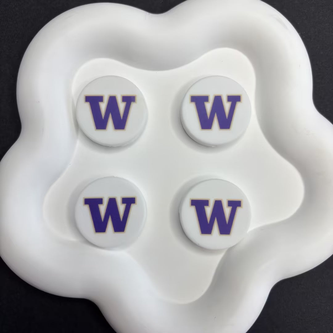 NCAA Team Logo Silicone Focal Beads - Collegiate Series for DIY Beadable | DIY Sports Fan Bracelet & Keychain Craft Bead