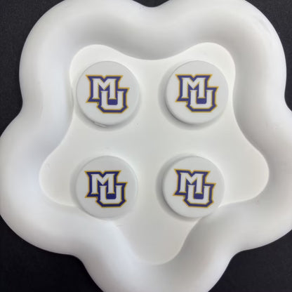 NCAA Team Logo Silicone Focal Beads - Collegiate Series for DIY Beadable | DIY Sports Fan Bracelet & Keychain Craft Bead