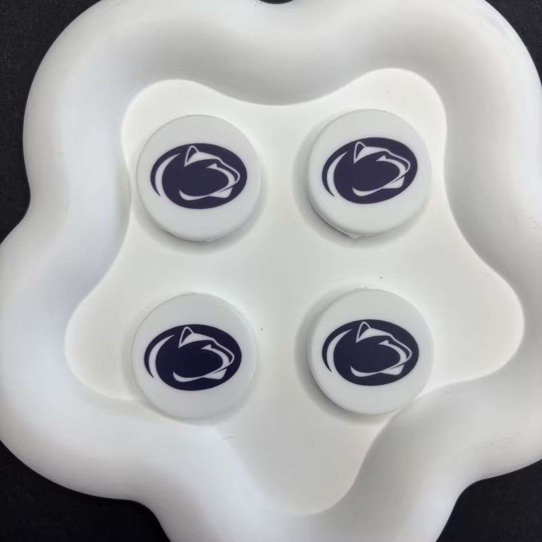 NCAA Team Logo Silicone Focal Beads - Collegiate Series for DIY Beadable | DIY Sports Fan Bracelet & Keychain Craft Bead