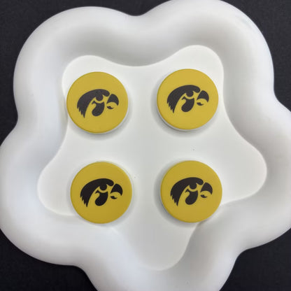 NCAA Team Logo Silicone Focal Beads - Collegiate Series for DIY Beadable | DIY Sports Fan Bracelet & Keychain Craft Bead