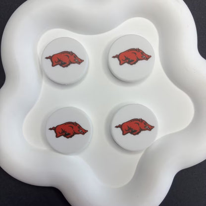 NCAA Team Logo Silicone Focal Beads - Collegiate Series for DIY Beadable | DIY Sports Fan Bracelet & Keychain Craft Bead