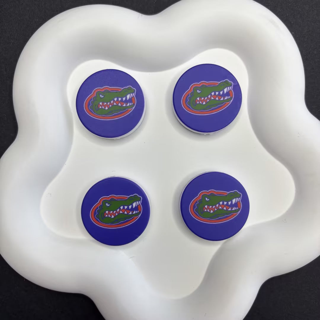 NCAA Team Logo Silicone Focal Beads - Collegiate Series for DIY Beadable | DIY Sports Fan Bracelet & Keychain Craft Bead