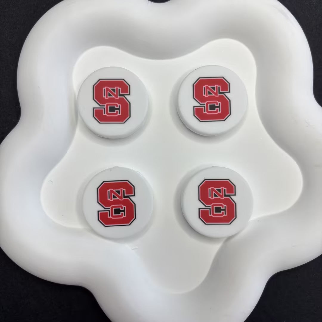 NCAA Team Logo Silicone Focal Beads - Collegiate Series for DIY Beadable | DIY Sports Fan Bracelet & Keychain Craft Bead