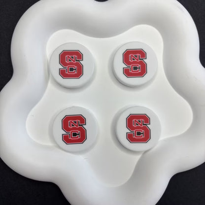 NCAA Team Logo Silicone Focal Beads - Collegiate Series for DIY Beadable | DIY Sports Fan Bracelet & Keychain Craft Bead