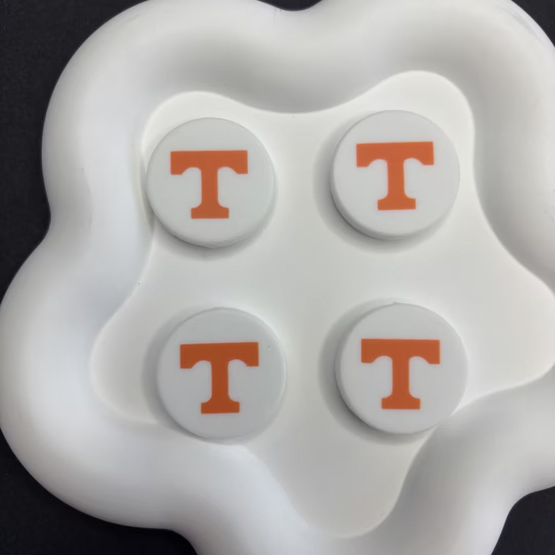 NCAA Team Logo Silicone Focal Beads - Collegiate Series for DIY Beadable | DIY Sports Fan Bracelet & Keychain Craft Bead