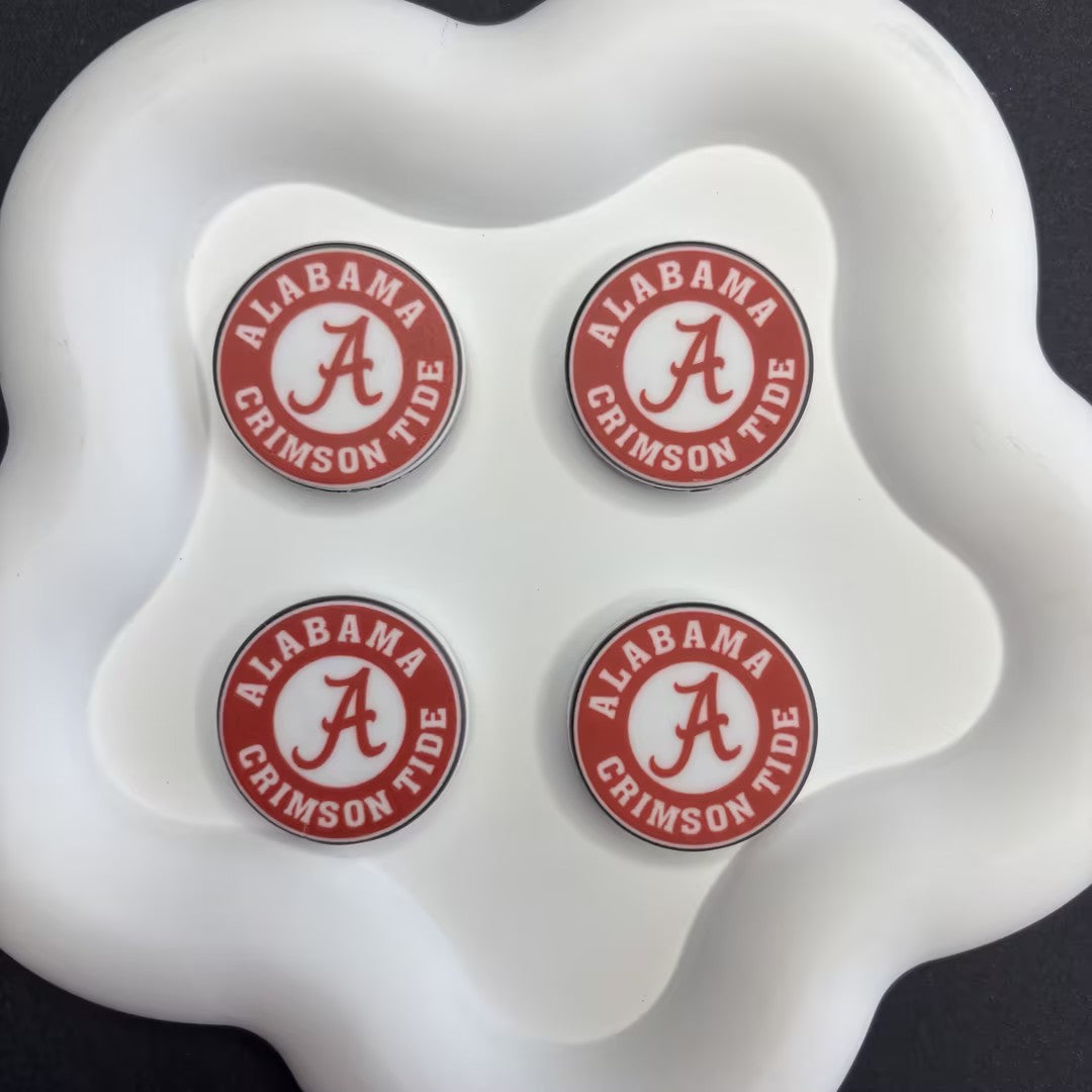 NCAA Team Logo Silicone Focal Beads - Collegiate Series for DIY Beadable | DIY Sports Fan Bracelet & Keychain Craft Bead