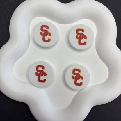 NCAA Team Logo Silicone Focal Beads - Collegiate Series for DIY Beadable | DIY Sports Fan Bracelet & Keychain Craft Bead