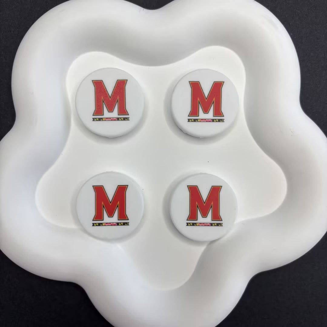 NCAA Team Logo Silicone Focal Beads - Collegiate Series for DIY Beadable | DIY Sports Fan Bracelet & Keychain Craft Bead