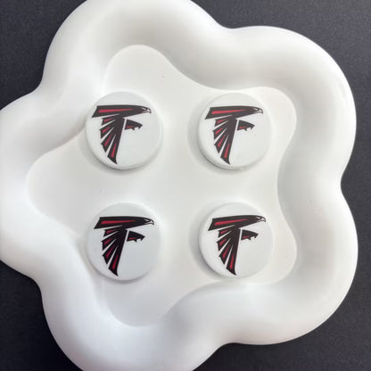 Ultimate NFL Fan DIY Charm Set - Premium Logo Cabochons for Phone Grips, | DIY Sports Fan Bracelet & Keychain Craft Bead