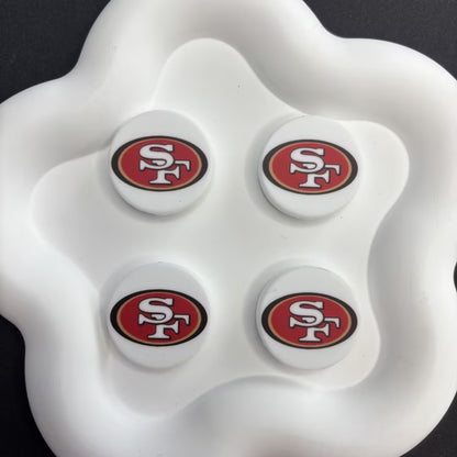 Ultimate NFL Fan DIY Charm Set - Premium Logo Cabochons for Phone Grips, | DIY Sports Fan Bracelet & Keychain Craft Bead
