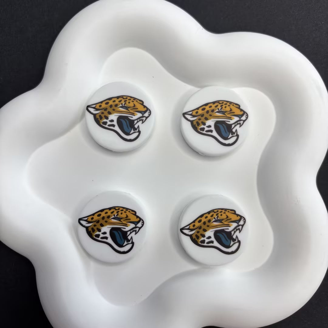 Ultimate NFL Fan DIY Charm Set - Premium Logo Cabochons for Phone Grips, | DIY Sports Fan Bracelet & Keychain Craft Bead