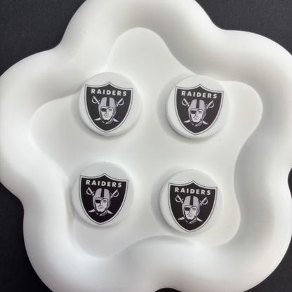 Ultimate NFL Fan DIY Charm Set - Premium Logo Cabochons for Phone Grips, | DIY Sports Fan Bracelet & Keychain Craft Bead
