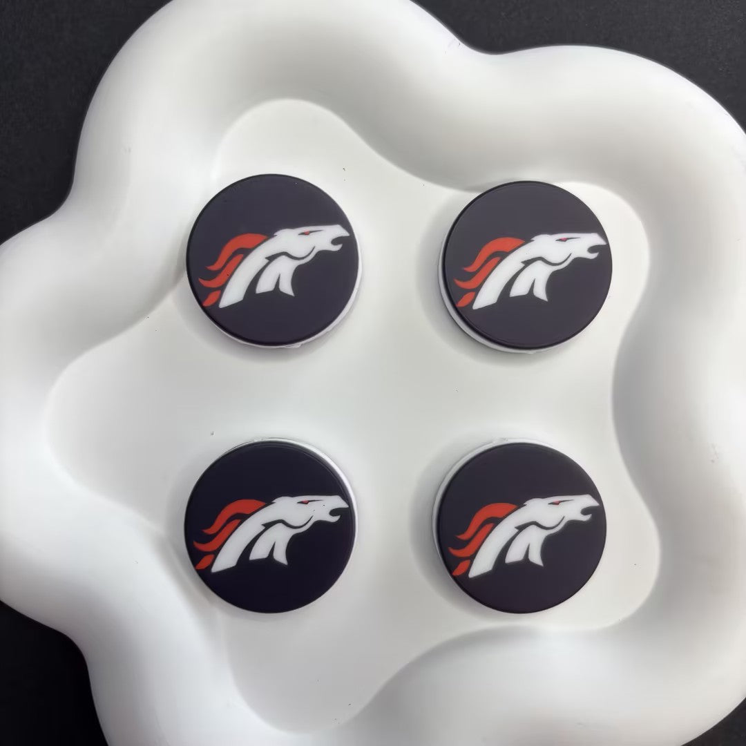 Ultimate NFL Fan DIY Charm Set - Premium Logo Cabochons for Phone Grips, | DIY Sports Fan Bracelet & Keychain Craft Bead