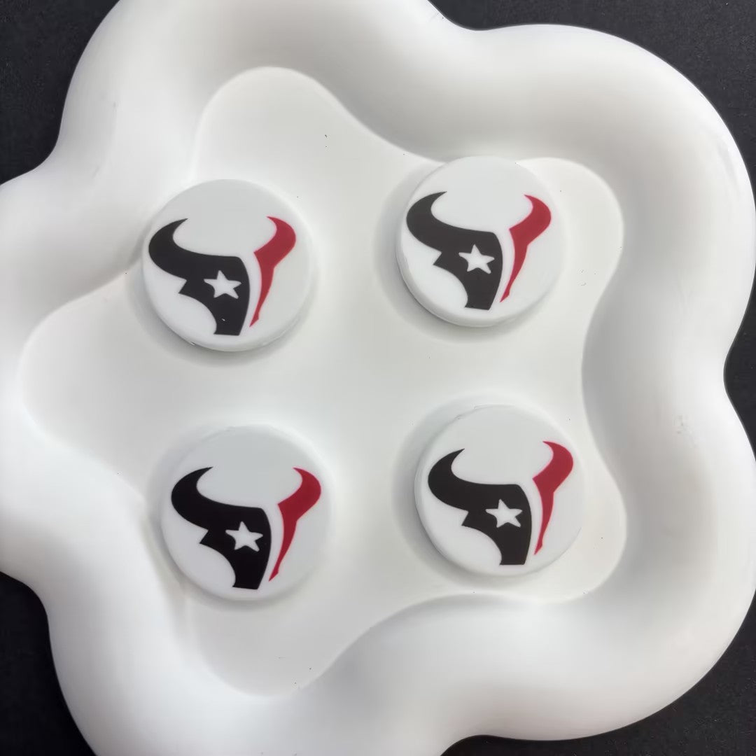 Ultimate NFL Fan DIY Charm Set - Premium Logo Cabochons for Phone Grips, | DIY Sports Fan Bracelet & Keychain Craft Bead
