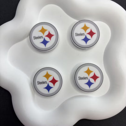 Ultimate NFL Fan DIY Charm Set - Premium Logo Cabochons for Phone Grips, | DIY Sports Fan Bracelet & Keychain Craft Bead