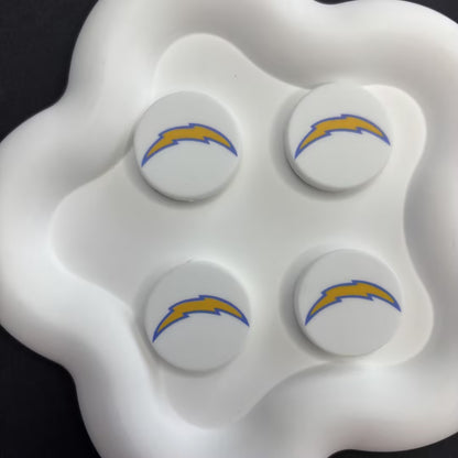 Ultimate NFL Fan DIY Charm Set - Premium Logo Cabochons for Phone Grips, | DIY Sports Fan Bracelet & Keychain Craft Bead