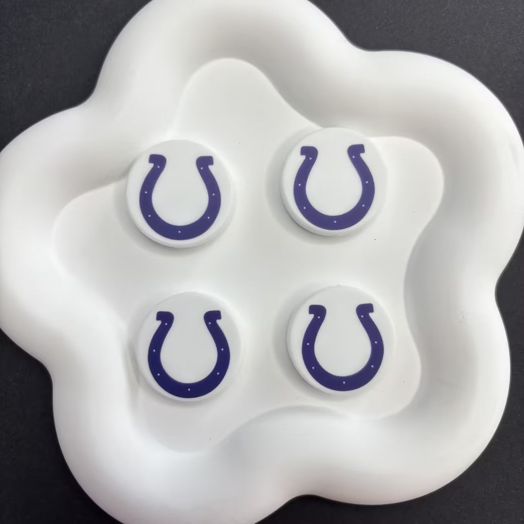 Ultimate NFL Fan DIY Charm Set - Premium Logo Cabochons for Phone Grips, | DIY Sports Fan Bracelet & Keychain Craft Bead