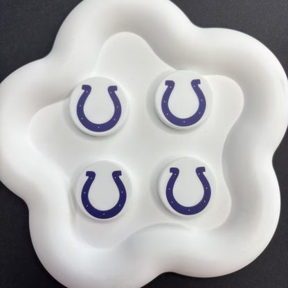 Ultimate NFL Fan DIY Charm Set - Premium Logo Cabochons for Phone Grips, | DIY Sports Fan Bracelet & Keychain Craft Bead