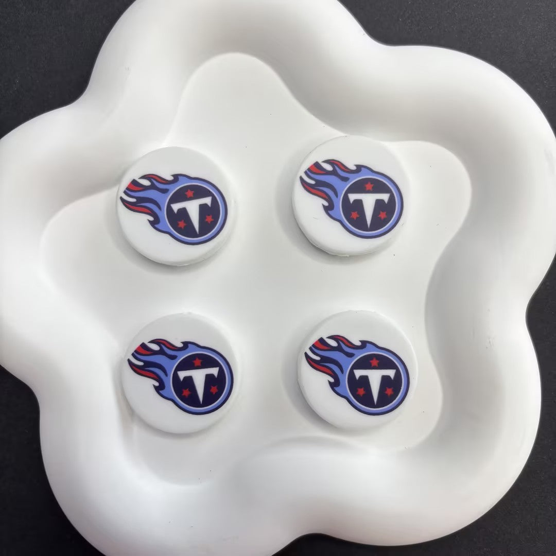 Ultimate NFL Fan DIY Charm Set - Premium Logo Cabochons for Phone Grips, | DIY Sports Fan Bracelet & Keychain Craft Bead