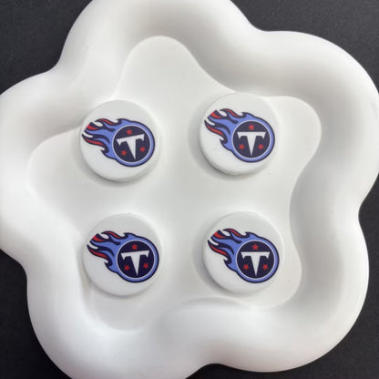 Ultimate NFL Fan DIY Charm Set - Premium Logo Cabochons for Phone Grips, | DIY Sports Fan Bracelet & Keychain Craft Bead