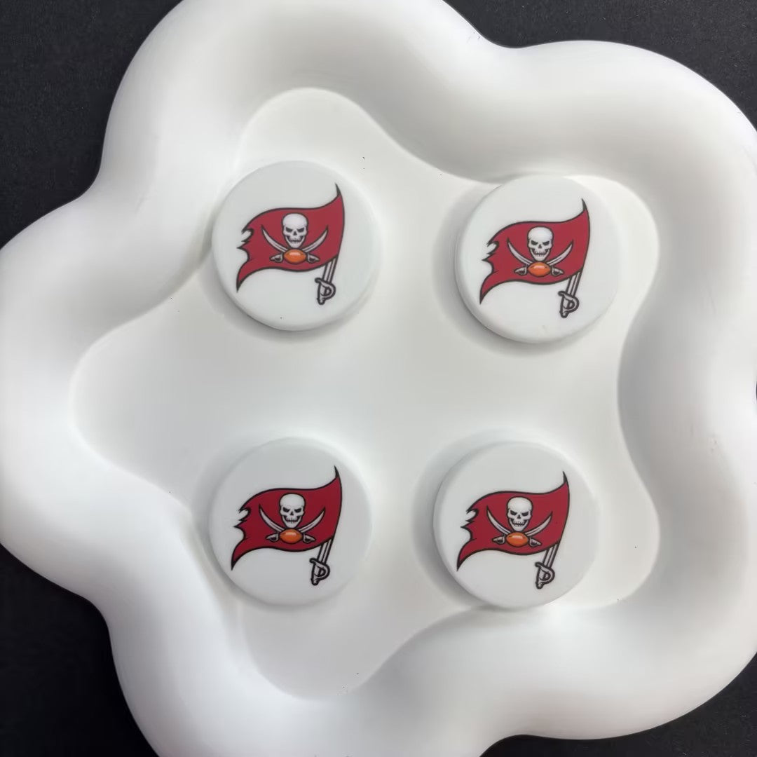 Ultimate NFL Fan DIY Charm Set - Premium Logo Cabochons for Phone Grips, | DIY Sports Fan Bracelet & Keychain Craft Bead