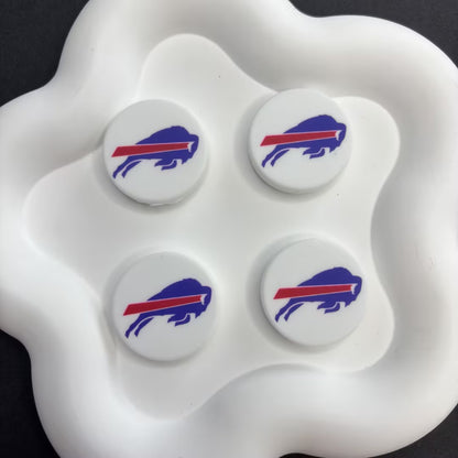Ultimate NFL Fan DIY Charm Set - Premium Logo Cabochons for Phone Grips, | DIY Sports Fan Bracelet & Keychain Craft Bead