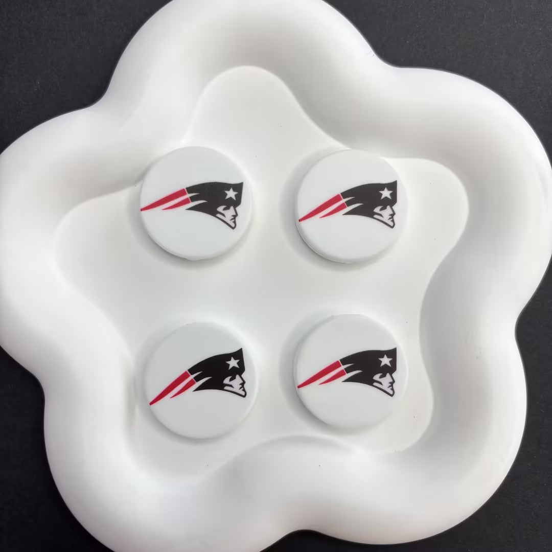 Ultimate NFL Fan DIY Charm Set - Premium Logo Cabochons for Phone Grips, | DIY Sports Fan Bracelet & Keychain Craft Bead
