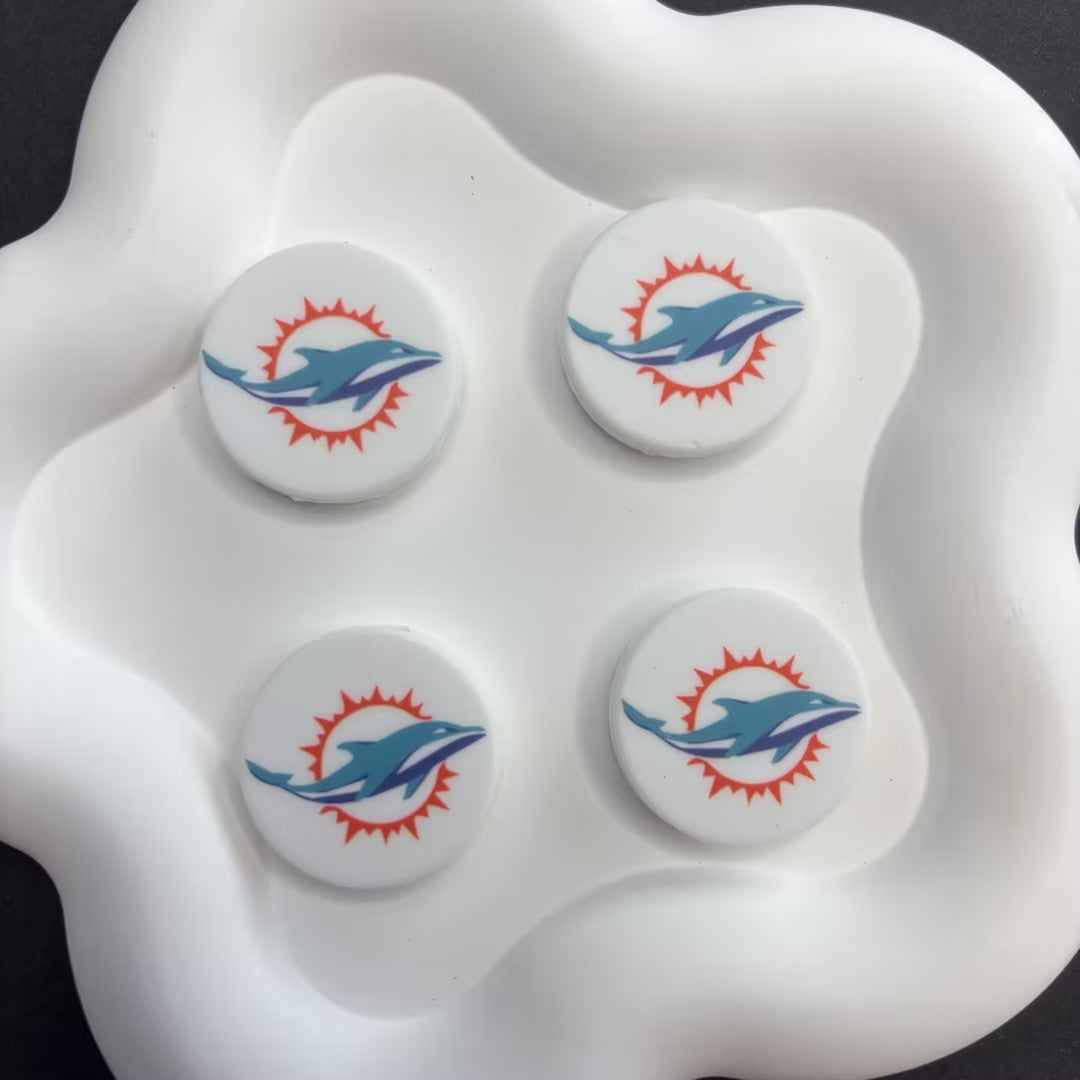 Ultimate NFL Fan DIY Charm Set - Premium Logo Cabochons for Phone Grips, | DIY Sports Fan Bracelet & Keychain Craft Bead