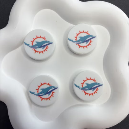 Ultimate NFL Fan DIY Charm Set - Premium Logo Cabochons for Phone Grips, | DIY Sports Fan Bracelet & Keychain Craft Bead