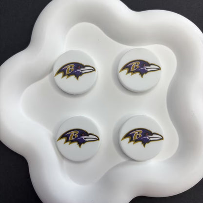 Ultimate NFL Fan DIY Charm Set - Premium Logo Cabochons for Phone Grips, | DIY Sports Fan Bracelet & Keychain Craft Bead