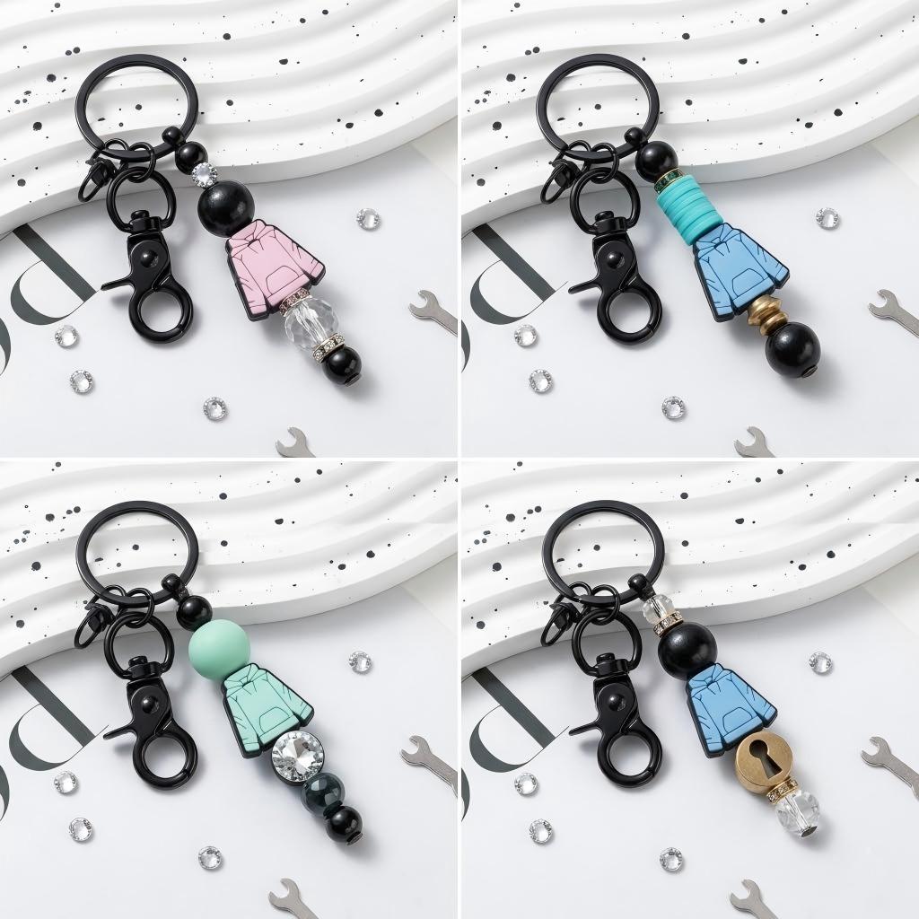Cute Hoodie Silicone Focal Beads for Beadable Pens - Cozy Winter Sweater | Silicone Focal Bead for DIY Keychain & Pen Wrap