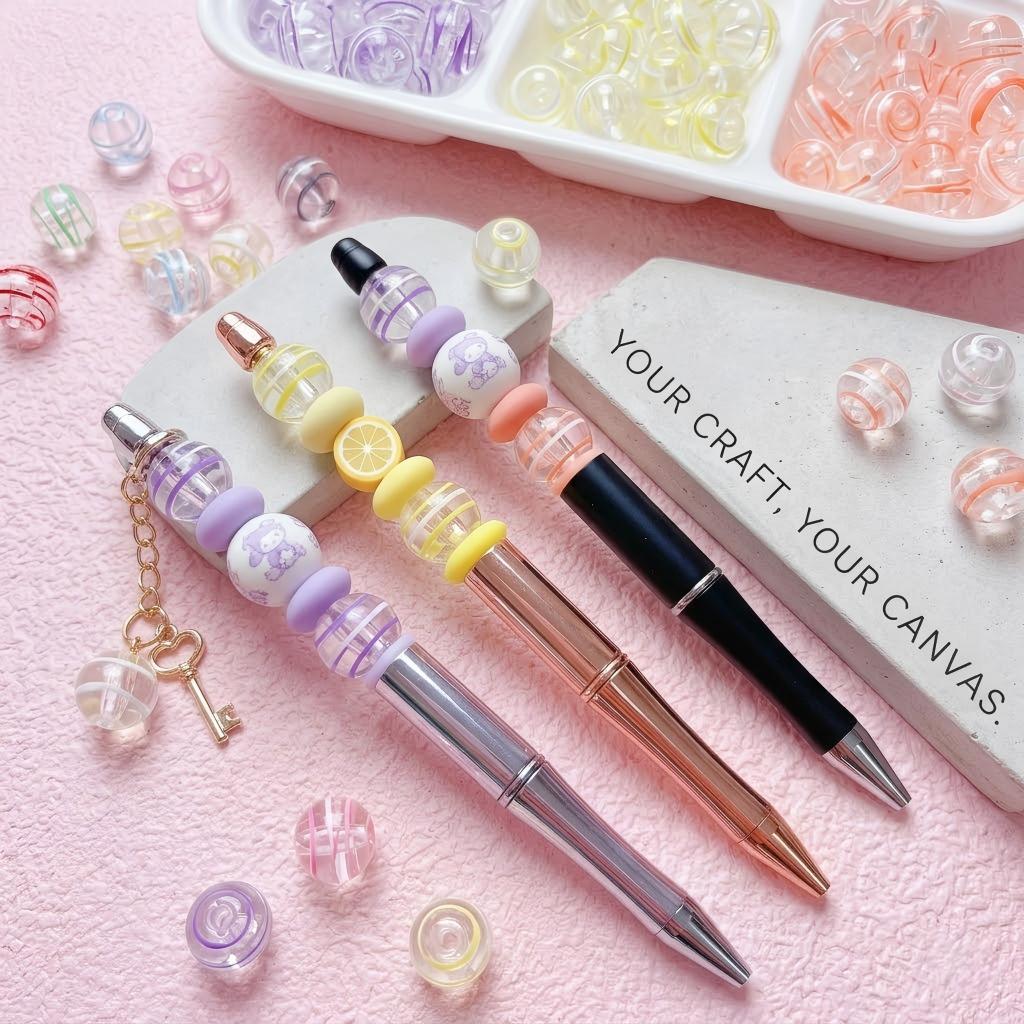 16MM Whimsical Shimmering Jelly Spiral Beads: Clear Iridescent | Acrylic Bead for DIY Bracelet Keychain Jewelry Making