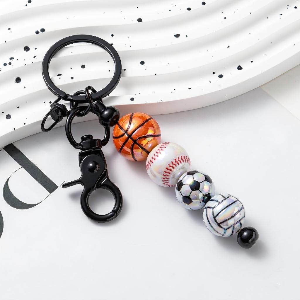 16mm Iridescent Sports Ball Beads, AB Color Acrylic Beads for | Acrylic Bead for DIY Bracelet Keychain Jewelry Making