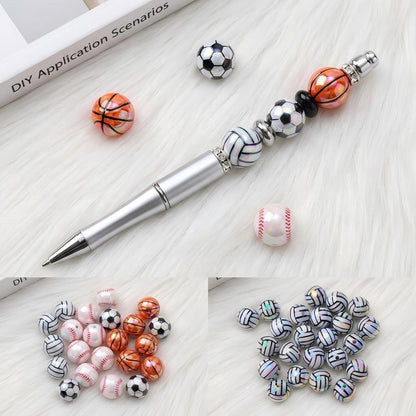 16mm Iridescent Sports Ball Beads, AB Color Acrylic Beads for | Acrylic Bead for DIY Bracelet Keychain Jewelry Making