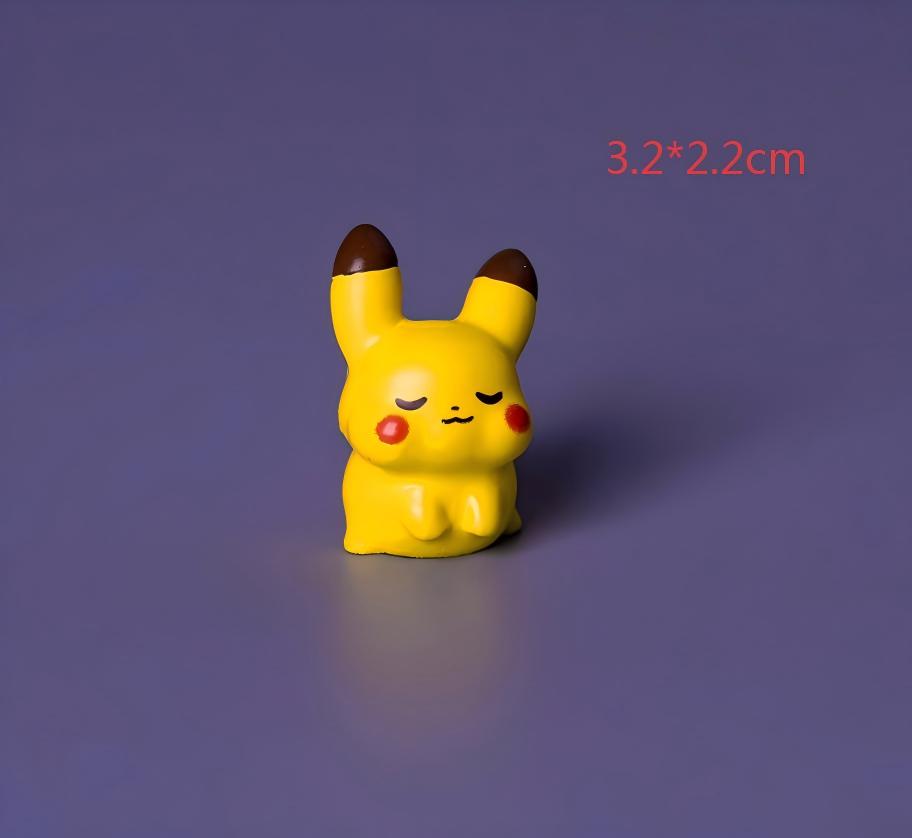 Mini Pikachu Figurines Set, Cute Cartoon Anime Desktop Ornaments, | Acrylic Bead for DIY Bracelet Keychain Jewelry Making