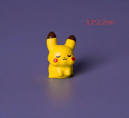 Mini Pikachu Figurines Set, Cute Cartoon Anime Desktop Ornaments, | Acrylic Bead for DIY Bracelet Keychain Jewelry Making