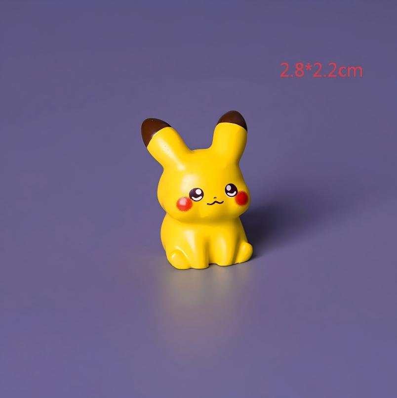 Mini Pikachu Figurines Set, Cute Cartoon Anime Desktop Ornaments, | Acrylic Bead for DIY Bracelet Keychain Jewelry Making