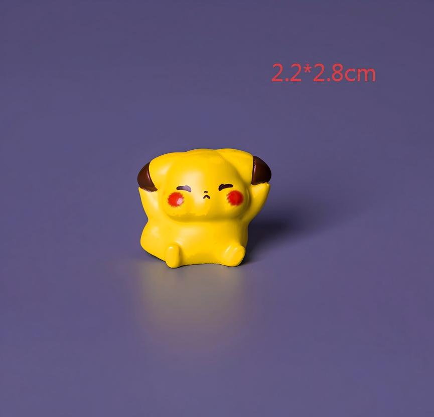 Mini Pikachu Figurines Set, Cute Cartoon Anime Desktop Ornaments, | Acrylic Bead for DIY Bracelet Keychain Jewelry Making