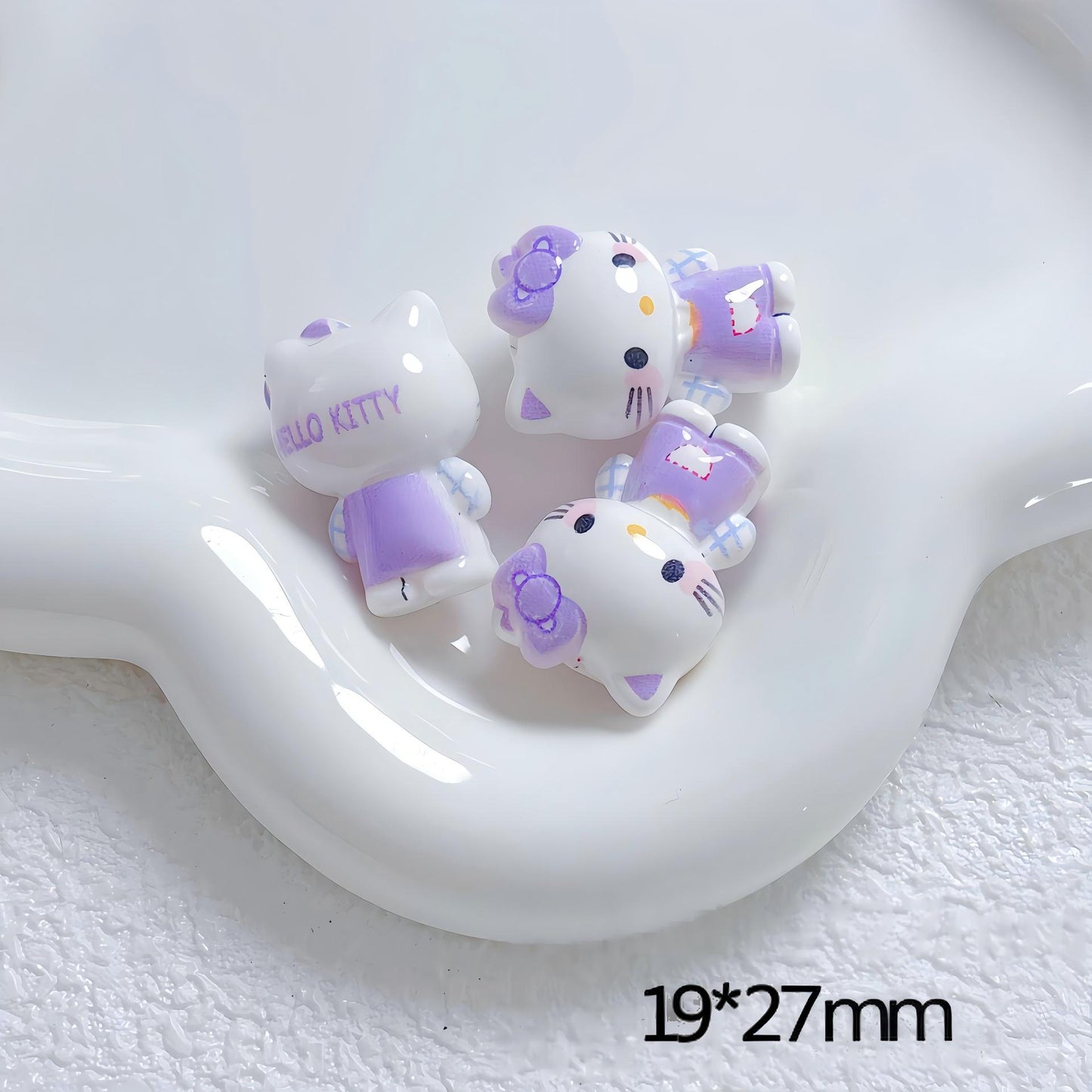 Kawaii Cartoon Kitty Silicone Focal Beads - Suntanned & Classic | Acrylic Bead for DIY Bracelet Keychain Jewelry Making