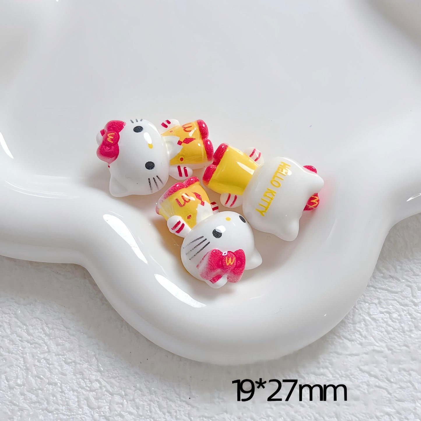 Kawaii Cartoon Kitty Silicone Focal Beads - Suntanned & Classic | Acrylic Bead for DIY Bracelet Keychain Jewelry Making