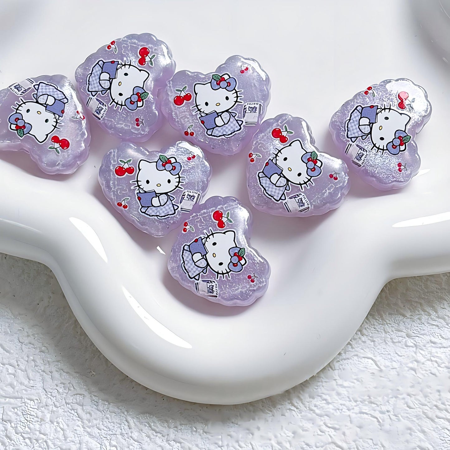 21x25mm Kawaii Cartoon Heart Focal Beads – Chunky Resin Beads for | Acrylic Bead for DIY Bracelet Keychain Jewelry Making