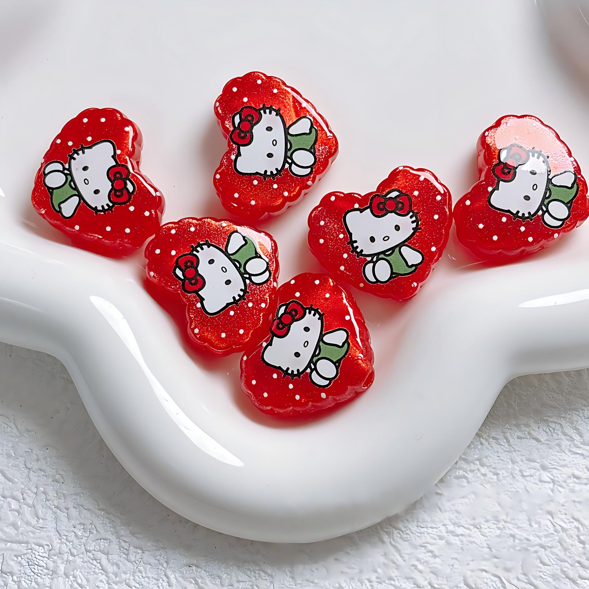 21x25mm Kawaii Cartoon Heart Focal Beads – Chunky Resin Beads for | Acrylic Bead for DIY Bracelet Keychain Jewelry Making